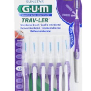 CEPILLO INTERDENTAL VIAJE GUM 1512 TRAV-LER EXTRAFINO 1.2 mm CILINDRICO 6 UNIDADES