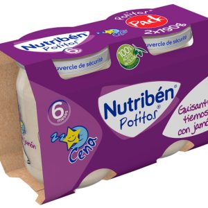 NUTRIBEN CENA GUISANTES TIERNOS CON JAMON POTITO