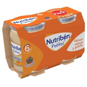 NUTRIBEN POTITOS PLATANO NARANJA Y GALLETA 2 X 1